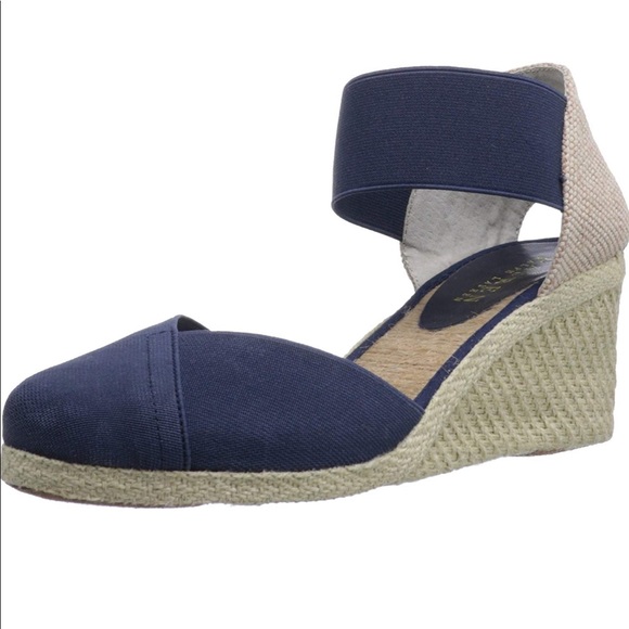 ralph lauren espadrille wedges closed toe